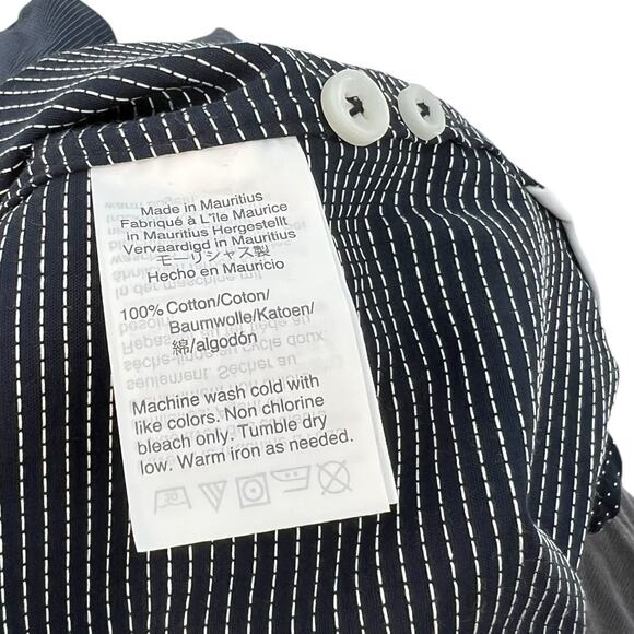 J. Crew Ludlow Stretch Two-Ply Easy-Care Cotton Dress Shirt‎ Dot Blue 16.5 34 - Picture 7 of 7